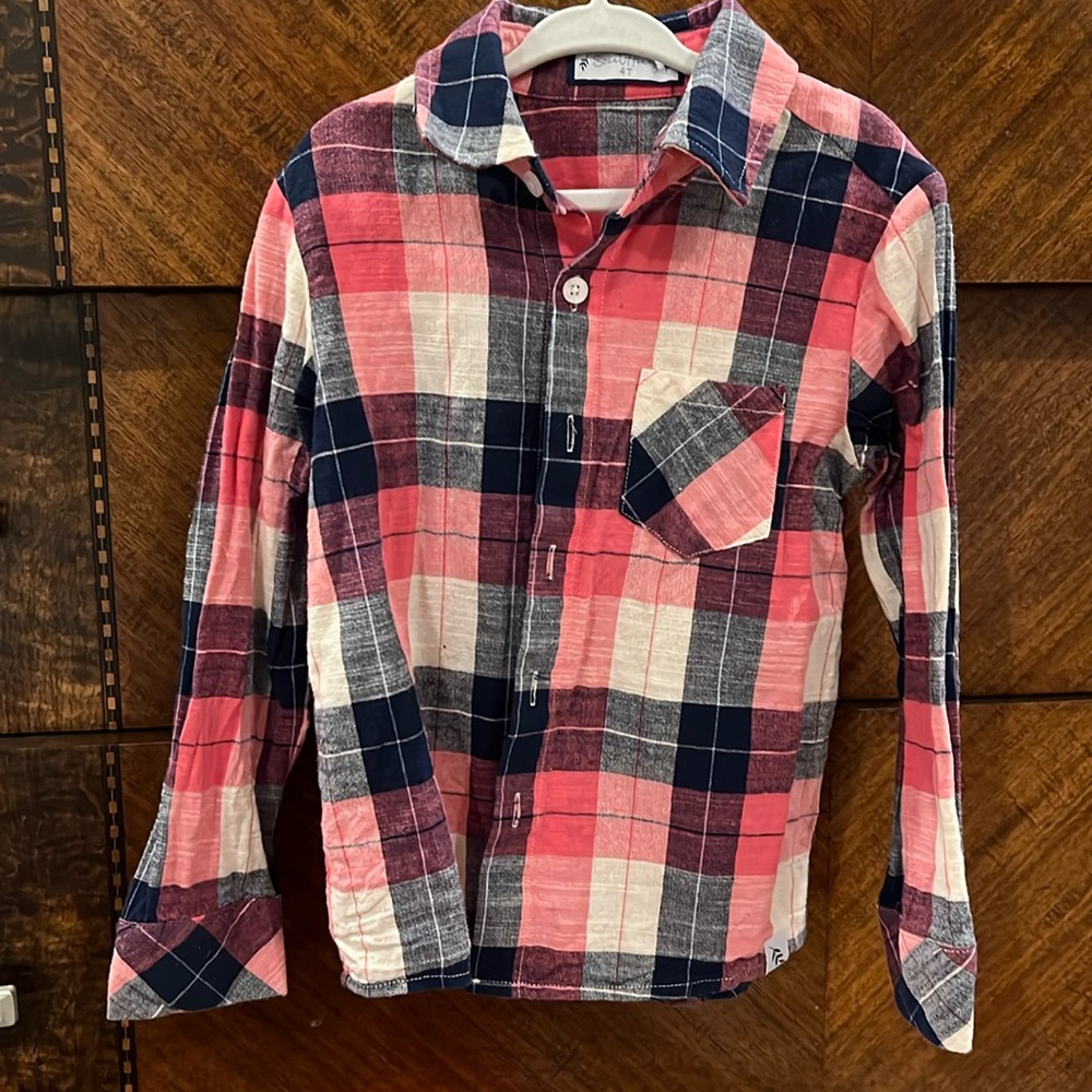 Plaid Button-Down Shirt